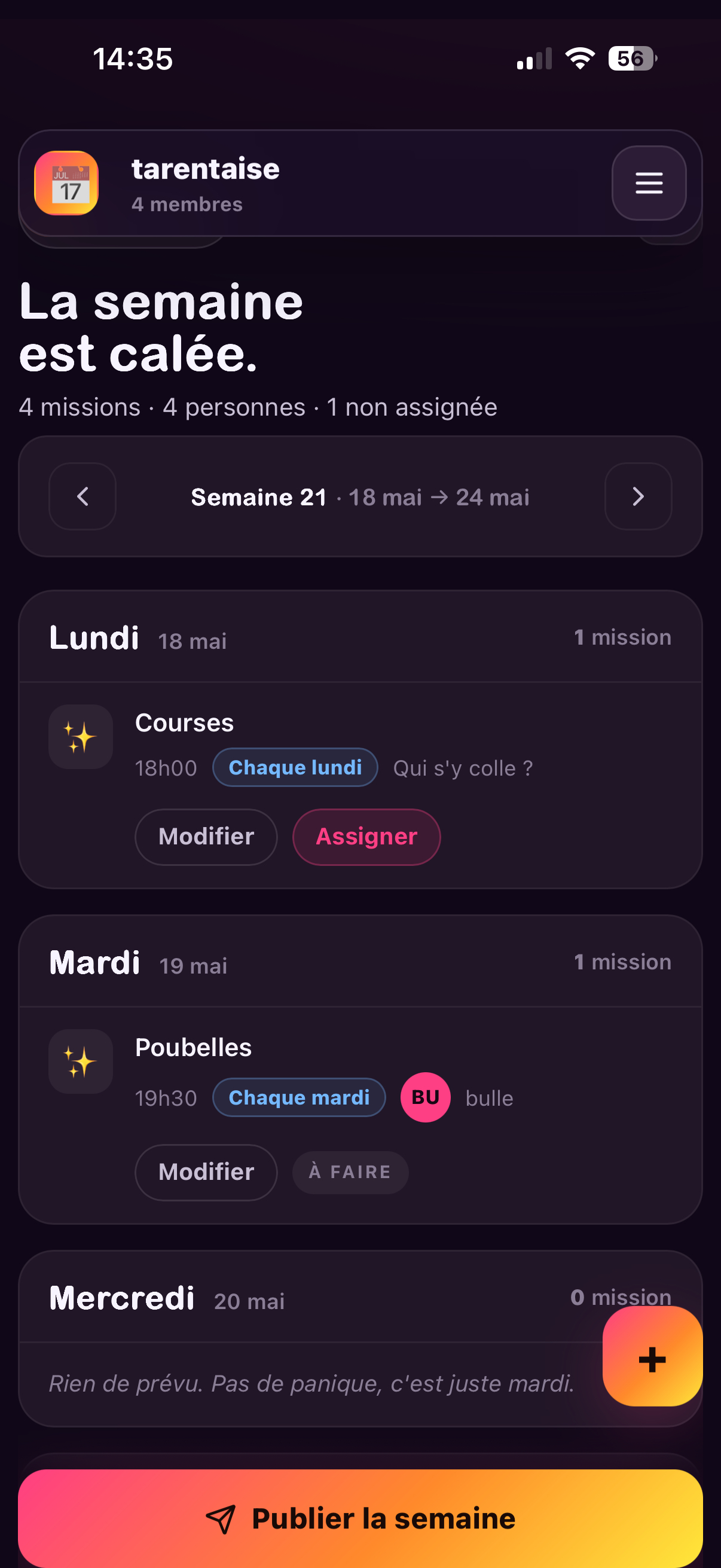 KicékiSyColle : aperçu mobile